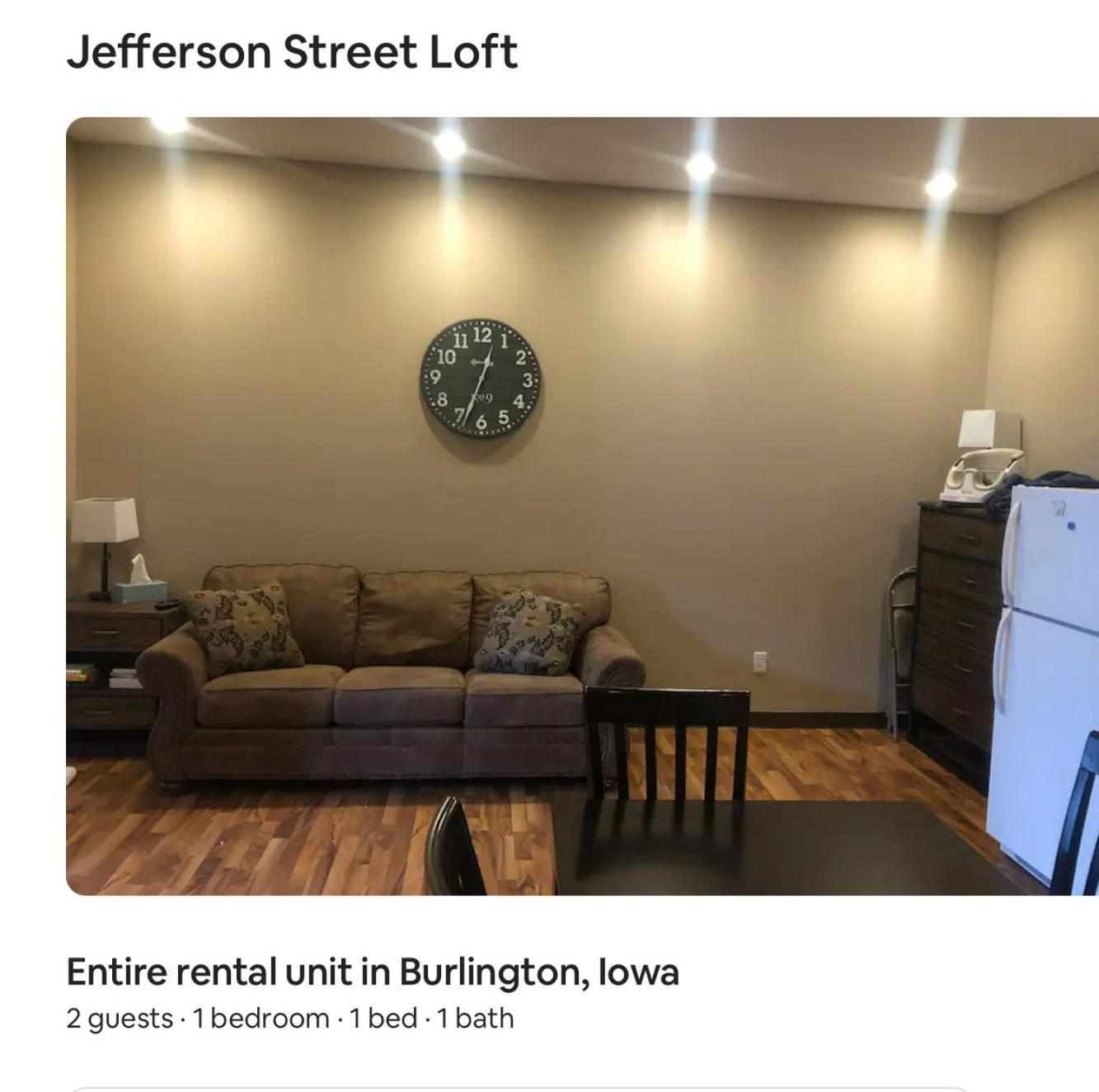 Jefferson Street Loft 20 Day Minimum Stay Burlington Kültér fotó